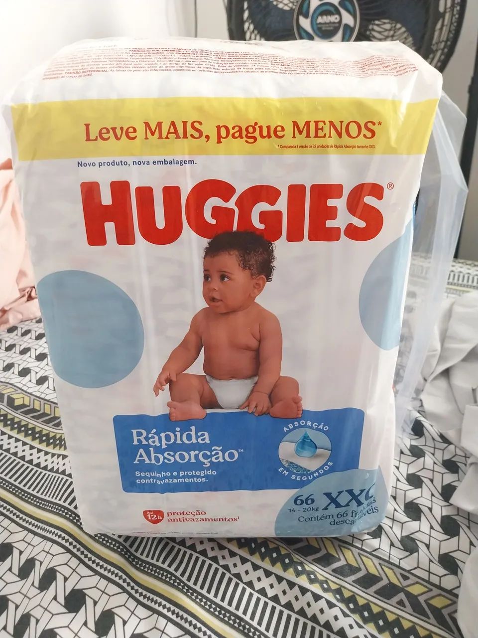 Vendo pacote de fraldas huggies