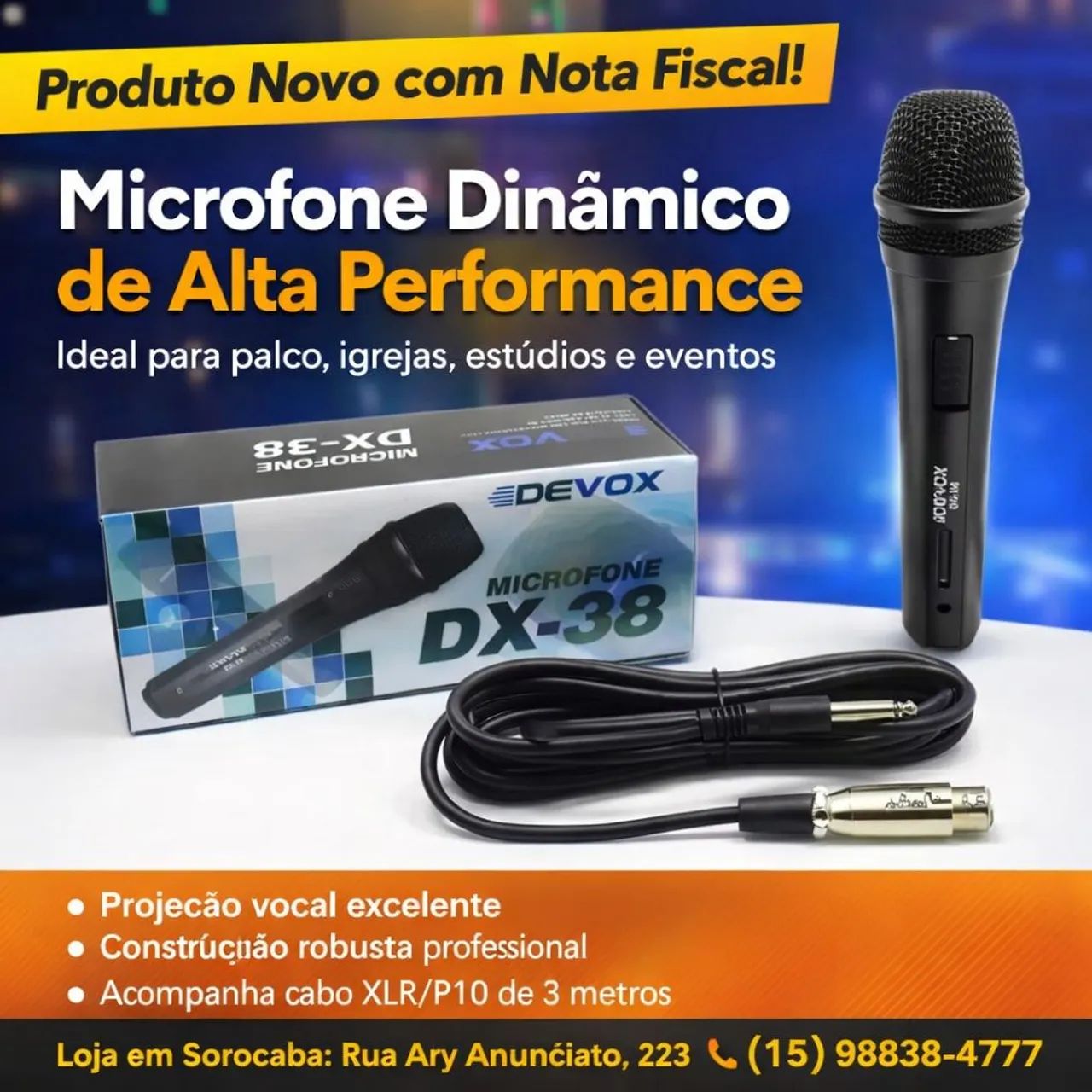 Microfone Devox DX-38 com Fio444717234610524160