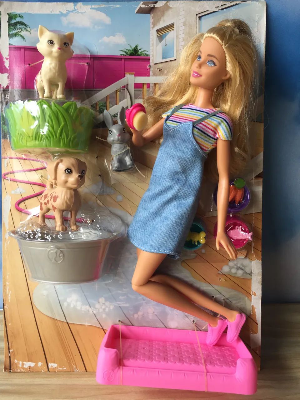 Barbie play wash pets e acessórios para pets