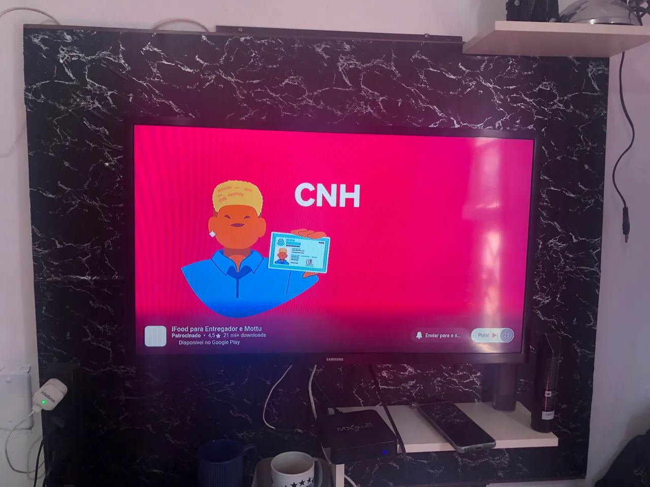 Smart tv 32 + painel de parede  - Foto 2