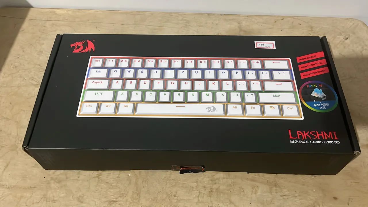 Teclado Mecânico Gamer Redragon Lakshmi, LED Rainbow, Switch Azul - Foto 2