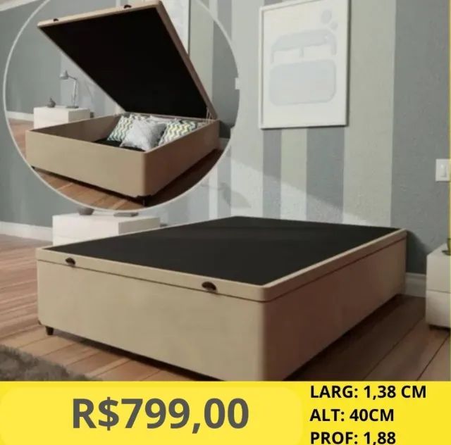 CAMA BOX CASAL A PRONTA ENTREGA - Foto 2