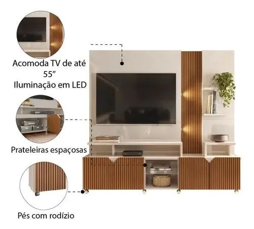 Estante para tv até 55 polegadas  - Foto 3
