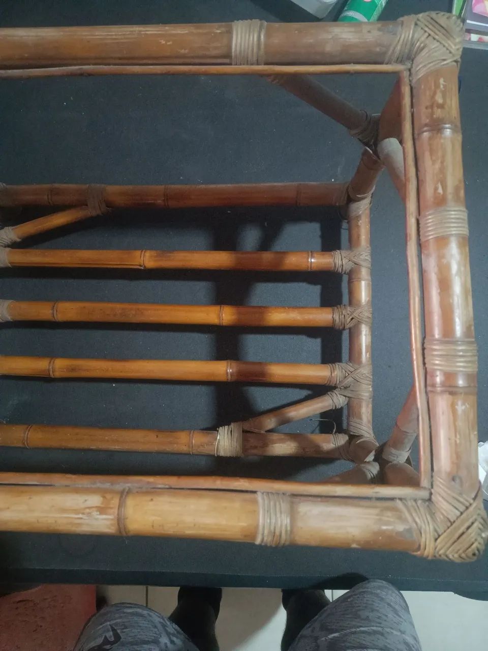  mesa de centro rústica feita de bambu (cana-da-índia). - Foto 2