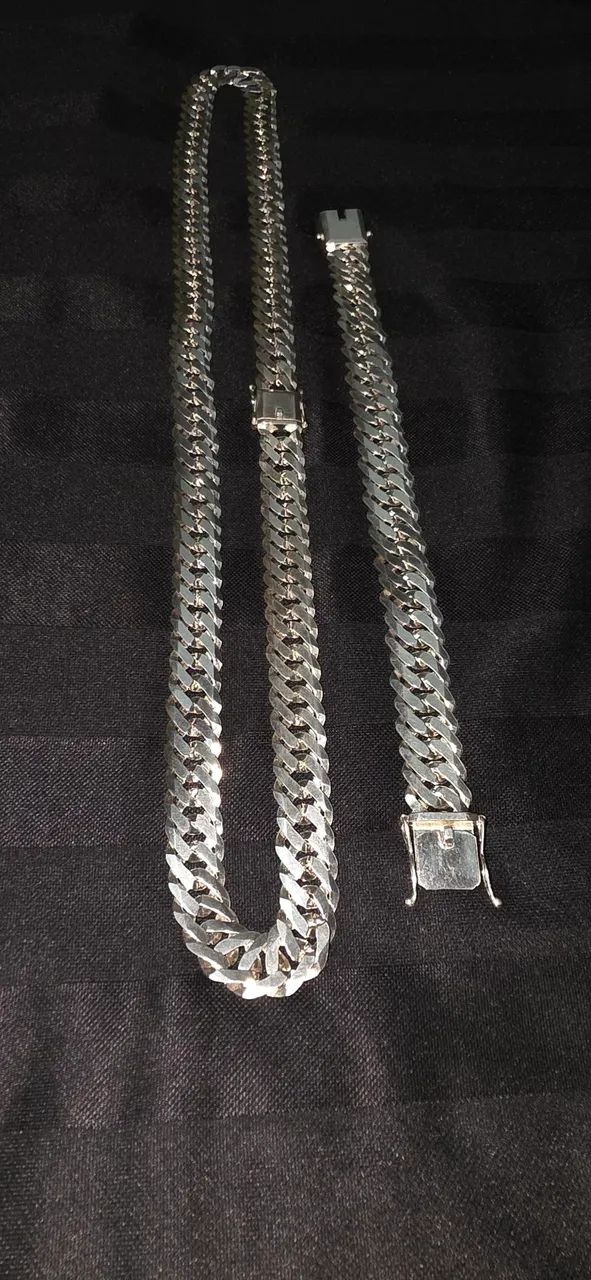 Cordão e pulseira de prata 925 - Foto 3