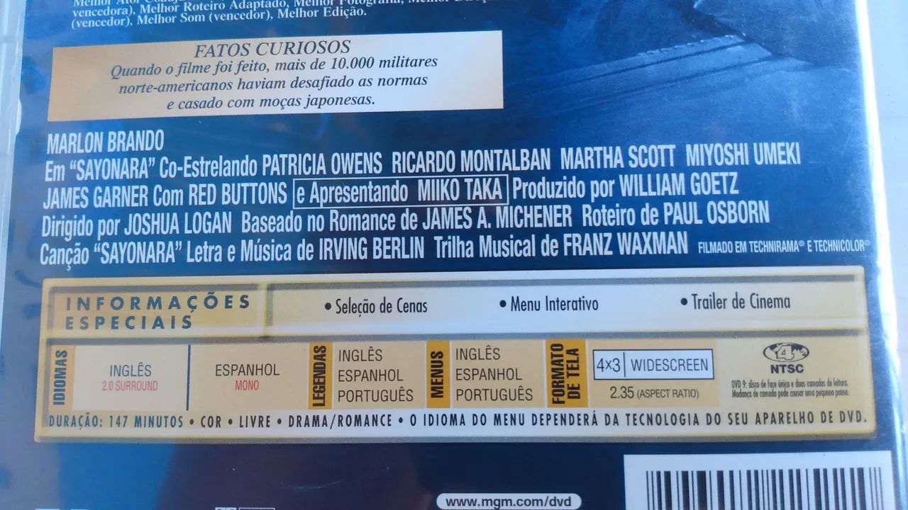 DVD original Sayonara Marlon brando de 1957. - Foto 4