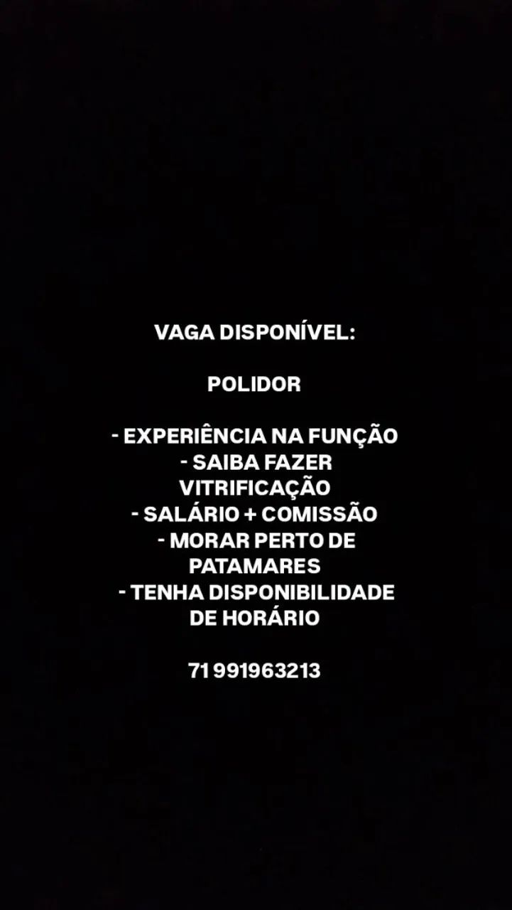 Vaga disponível 