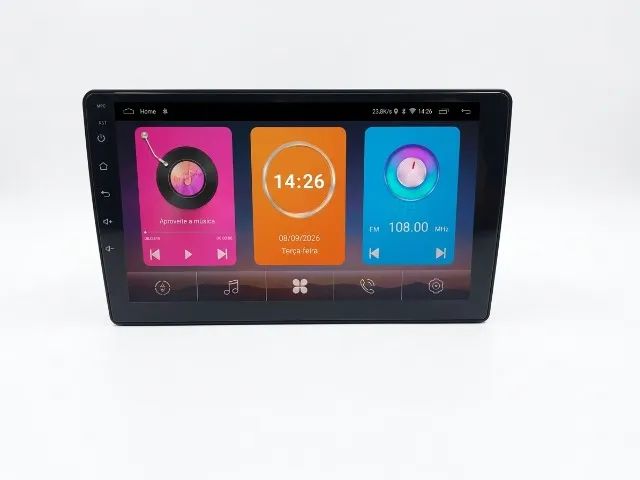 Multimídia Android 13 1DIN universal 9 polegadas Carplay 2/64gb - Foto 3