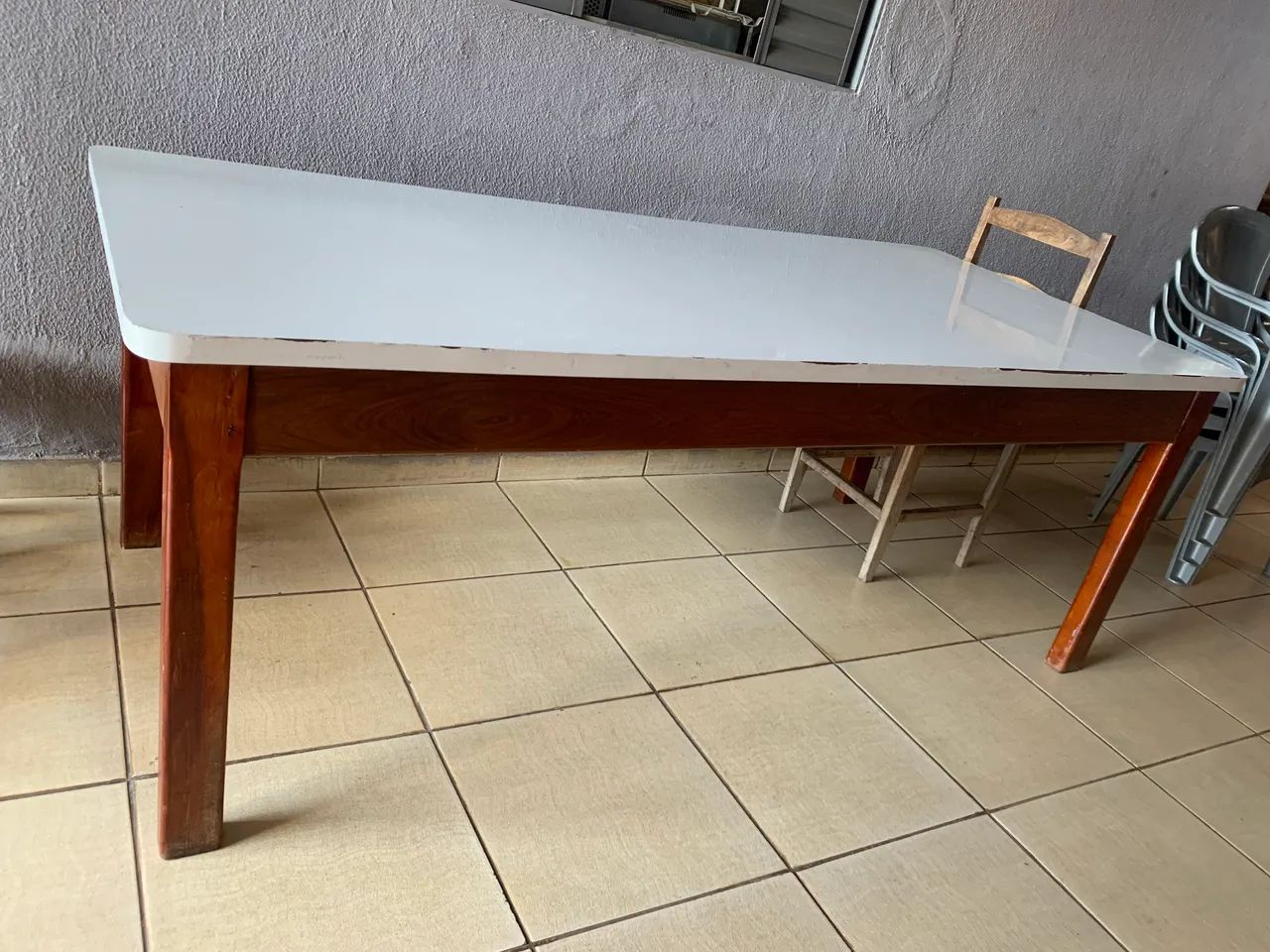 Mesa de madeira 2,5x1 m