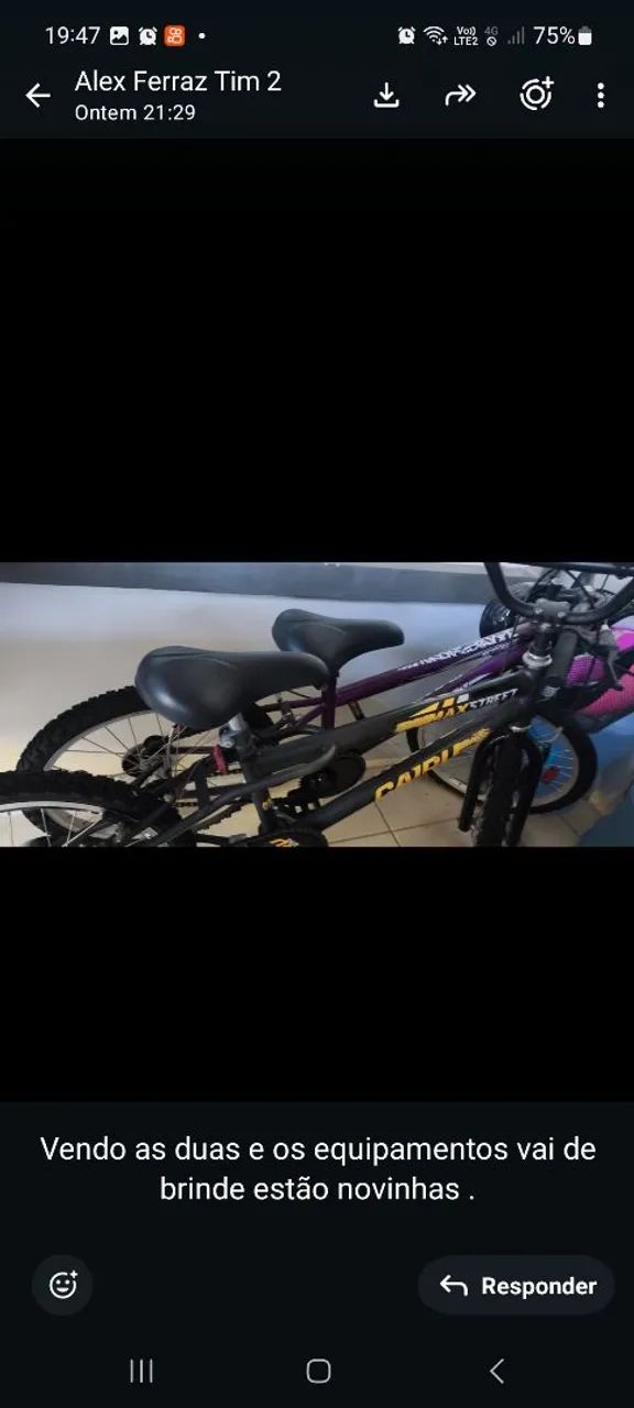 Bicicletas infantil menina e menino