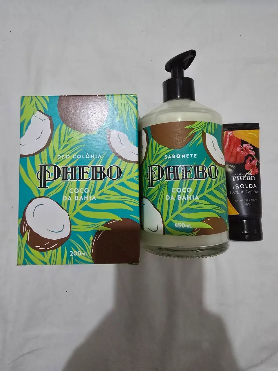Kit Colônia e Sabonete Líquido Coco da Bahia Phebo 