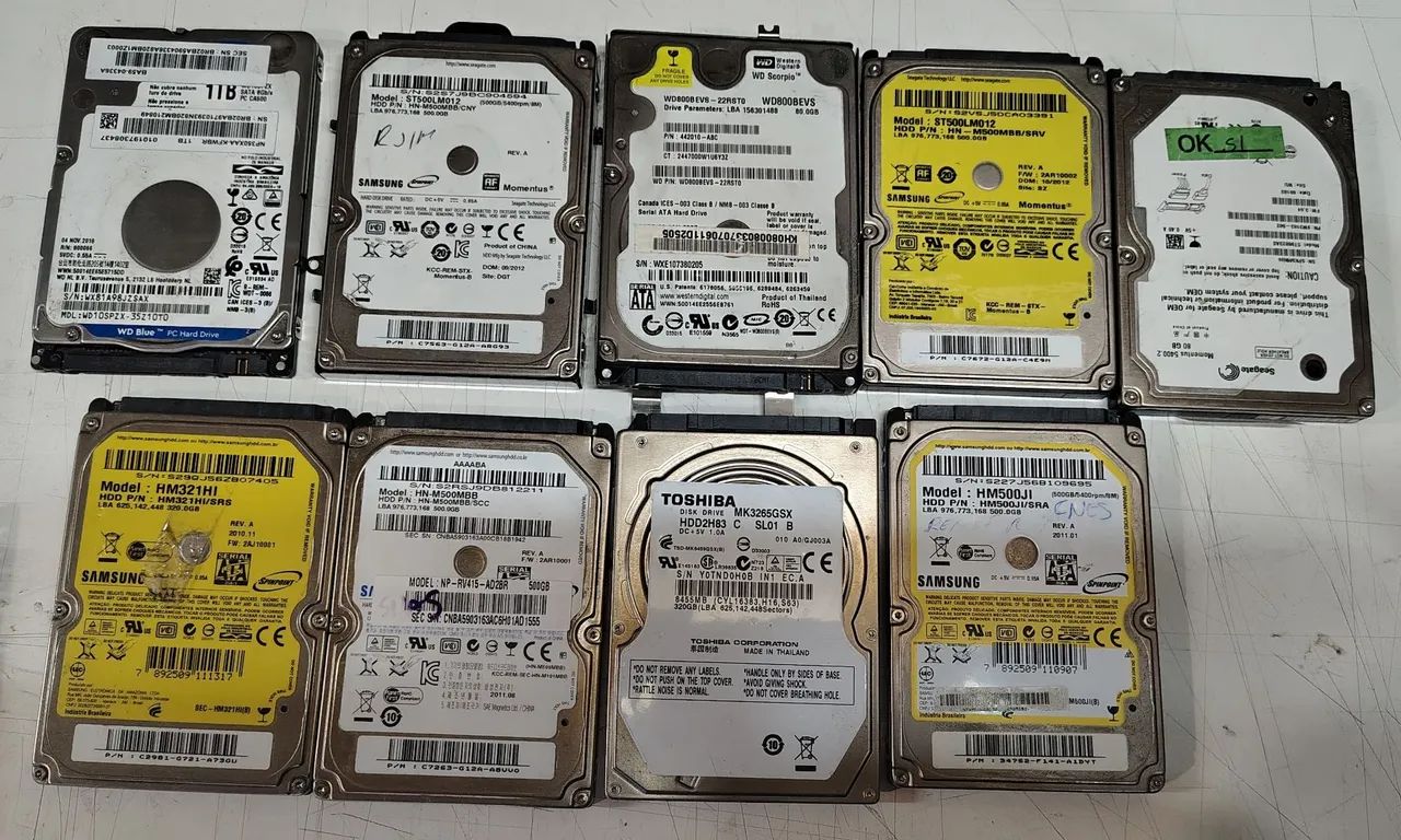 Lote 9 hd laptops usados sem teste  - Foto 4