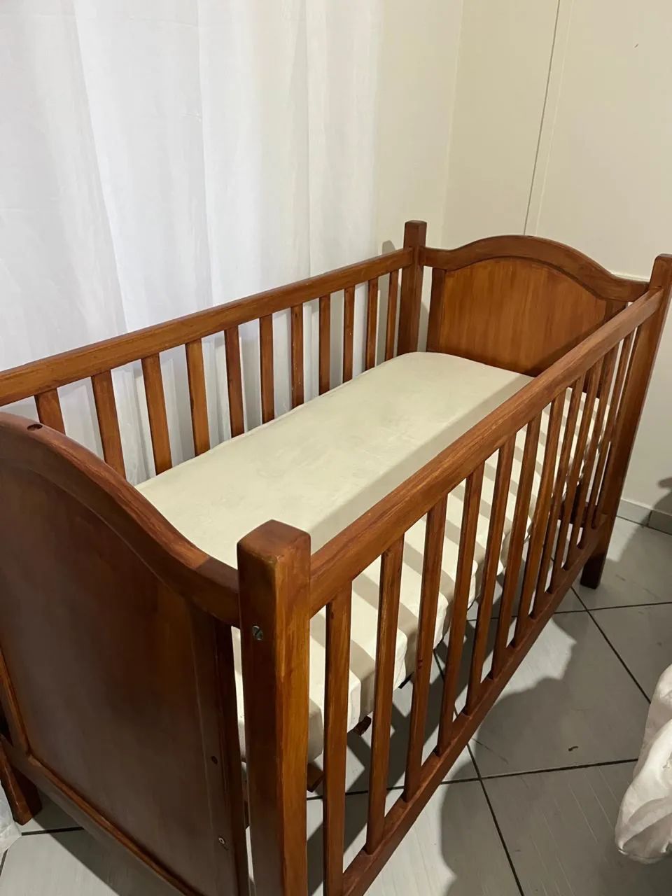 Berço de madeira + colchão - Foto 3
