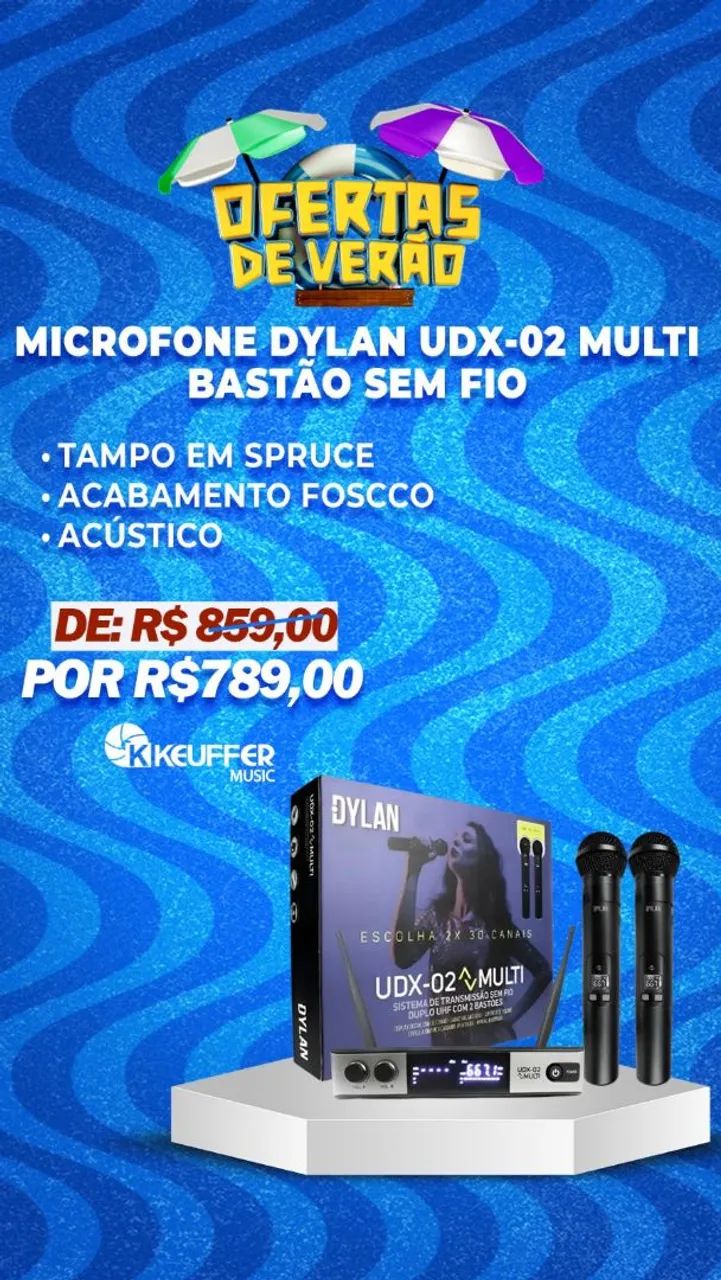 Oferta de Verão! Microfone dylan! 