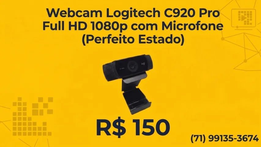 Webcam Logitech C920 Pro Full HD 1080p com Microfone  - Foto 2
