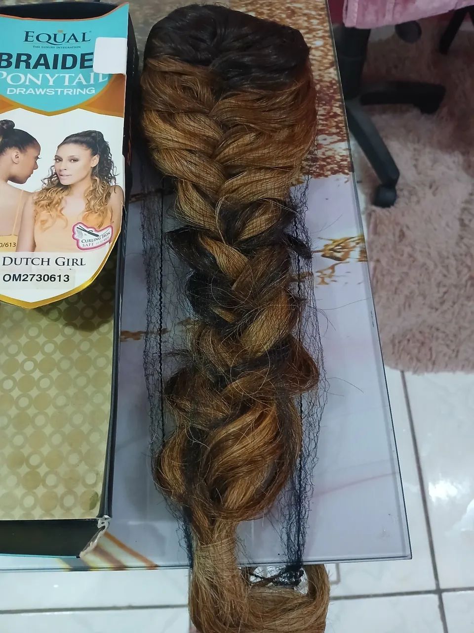 Trança de cabelo semi natural de presilha - Foto 4