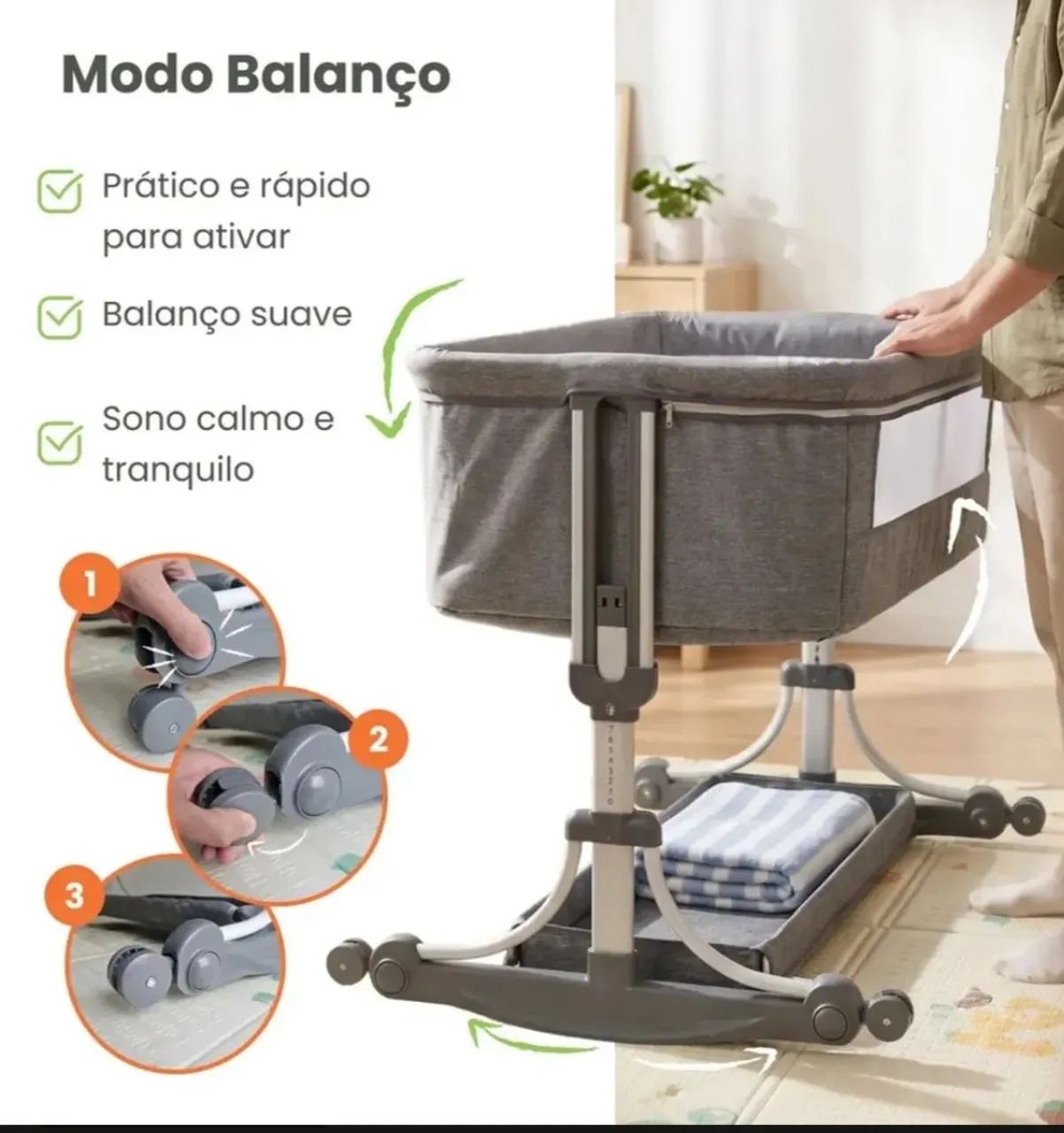 Berço Moisés de balanço 