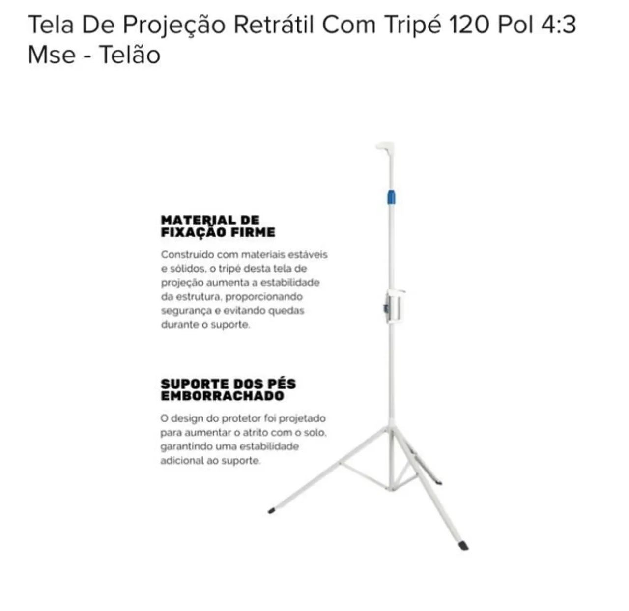 Tripé tela projetora - Foto 2