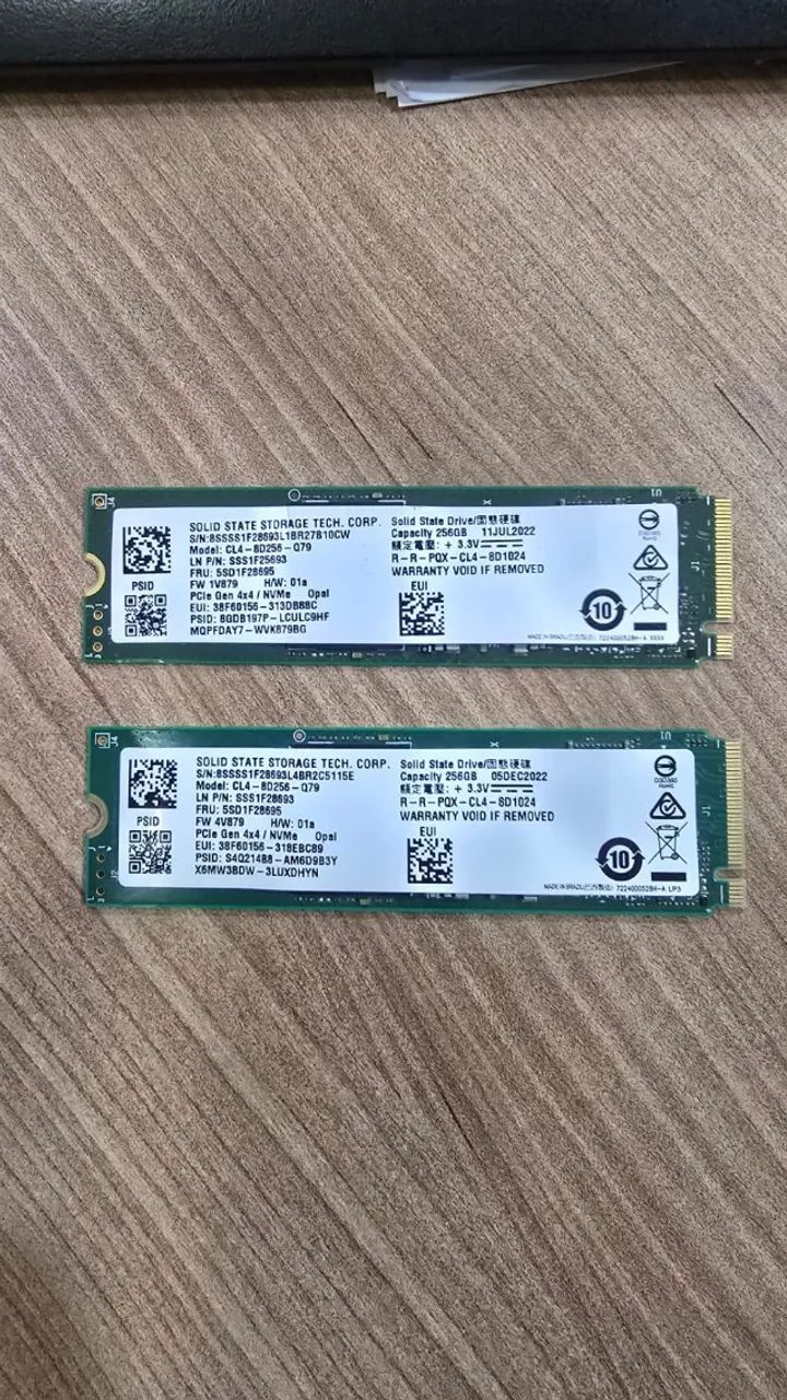 Ssd 256gb - 2 unidades