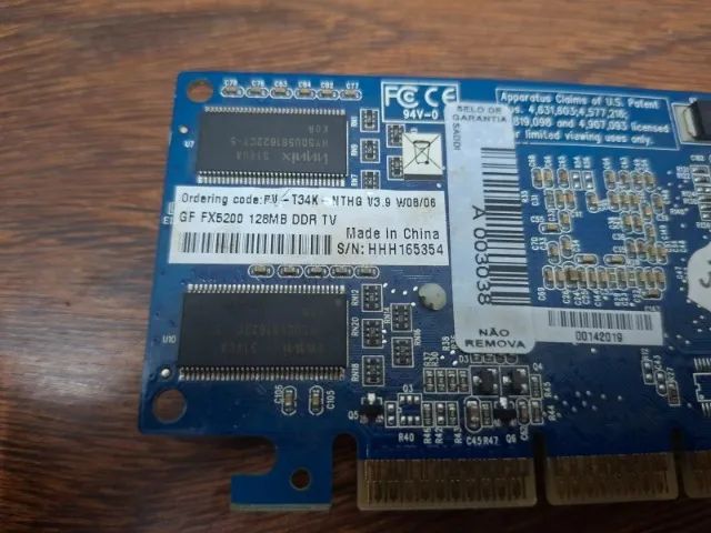 Placa de vídeo AGP FX5200 (128MB) - VGA - Foto 2