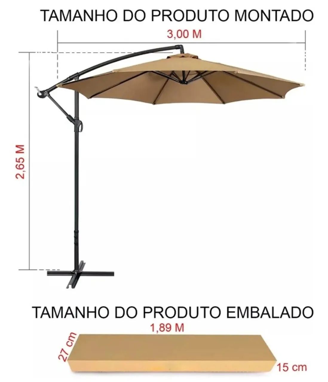 Ombrelone espaçoso  - Foto 2
