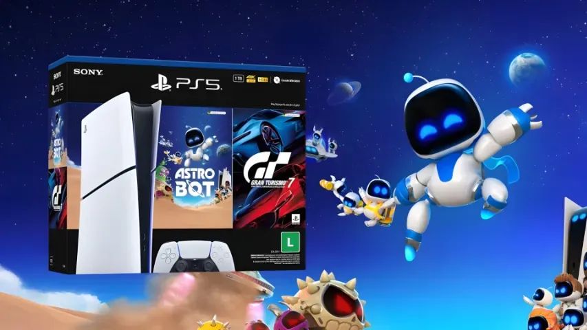 PS5 Slim 4K Digital,825GB, Digtal , Bivolt + Astro Bot + GT7  - Foto 2