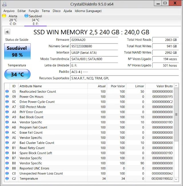 Pack 4 unid SSD 240 GB cada + cabo USB - Foto 4