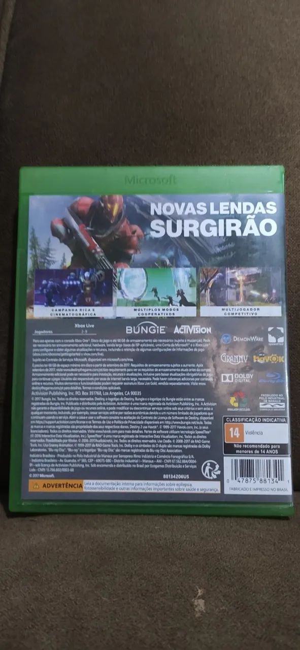 Jogo Destiny 2 Xbox One Mídia Física Pt-Br Jogo original Microsoft - Foto 2