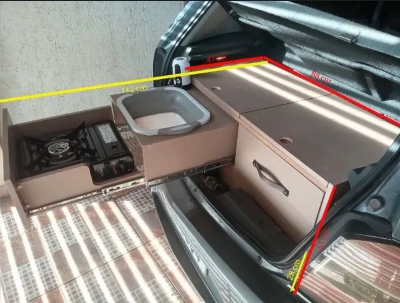 Cozinha camper para carro - Foto 2