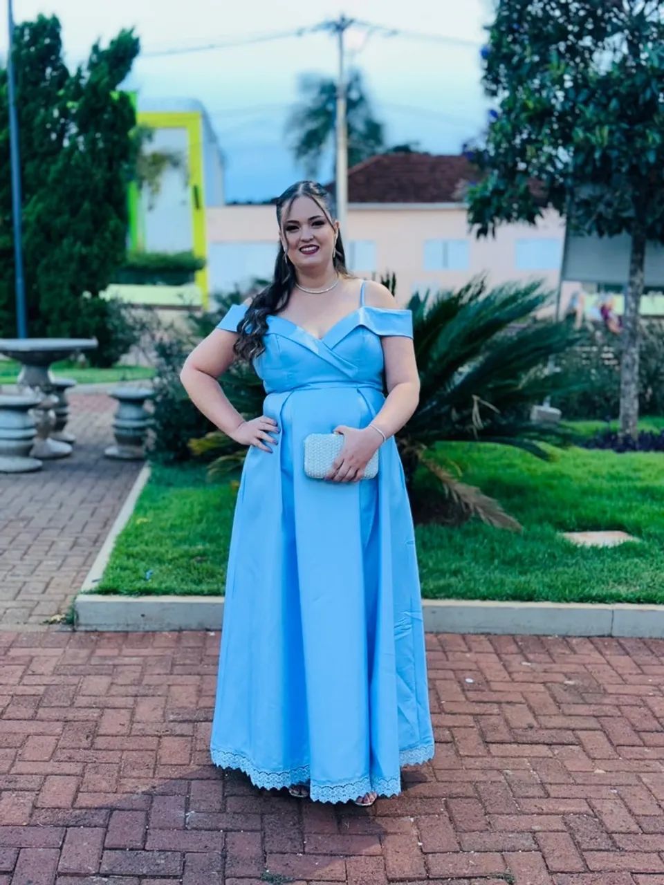 Vestido Semi Novo Azul Serenity  - Foto 2