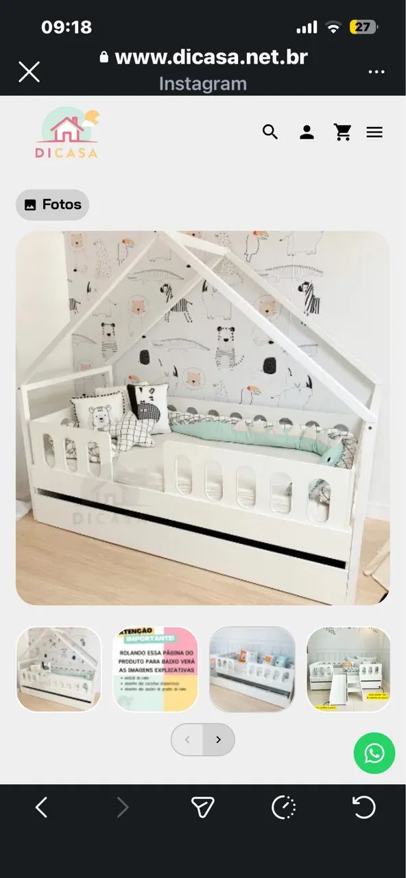 Bicama menina casinha infantil  - Foto 4