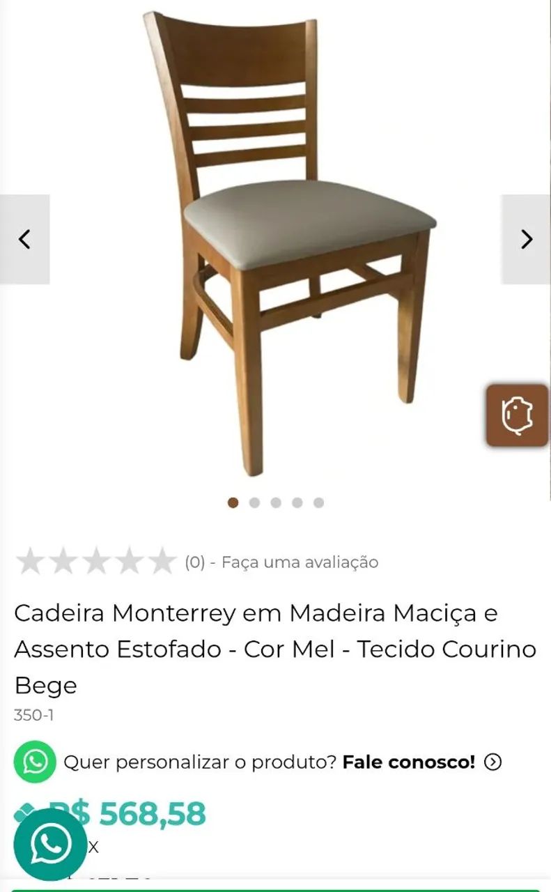 Cadeira madeira maciça  - Foto 4