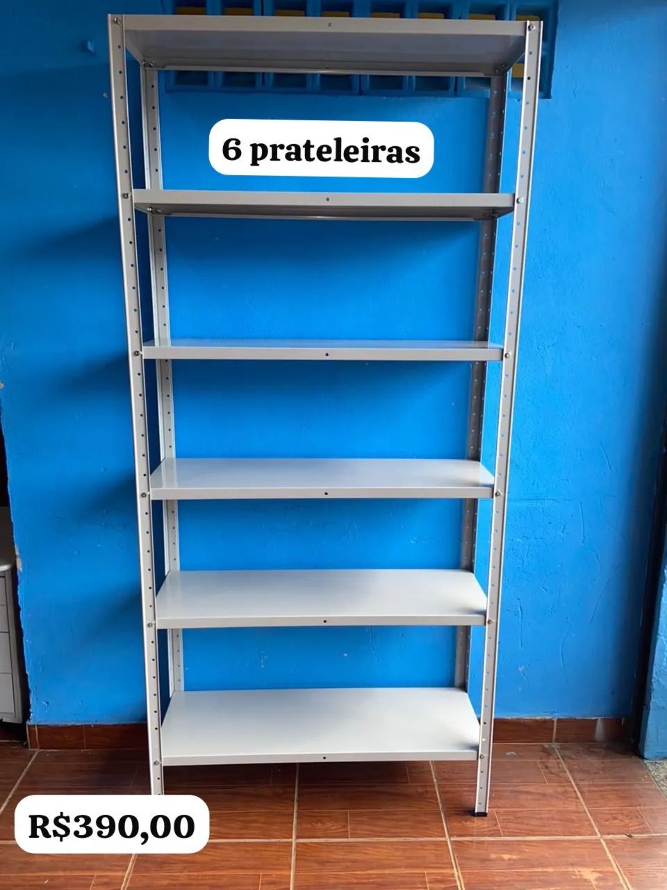 Estante de aço c 6 prateleiras-Nova 