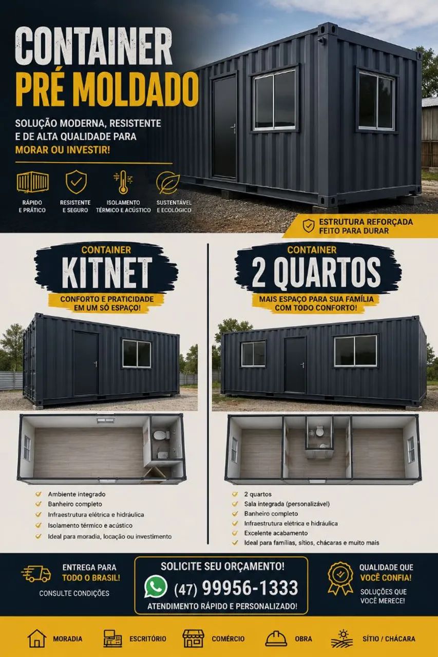 Casas pré moldado container casa container - Foto 2