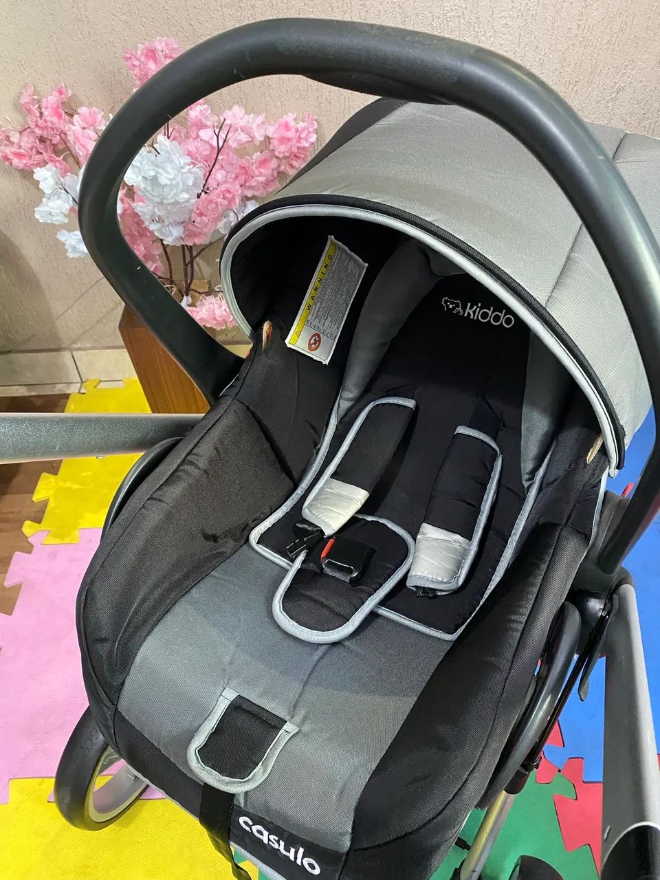 Carrinho kiddo com bebê conforto  - Foto 5