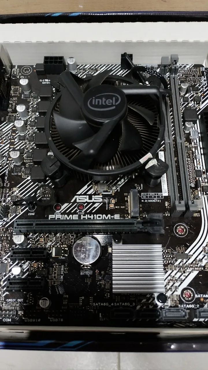 Placa mãe Asus H410M-E + Processador  I3 10100F  - Foto 4