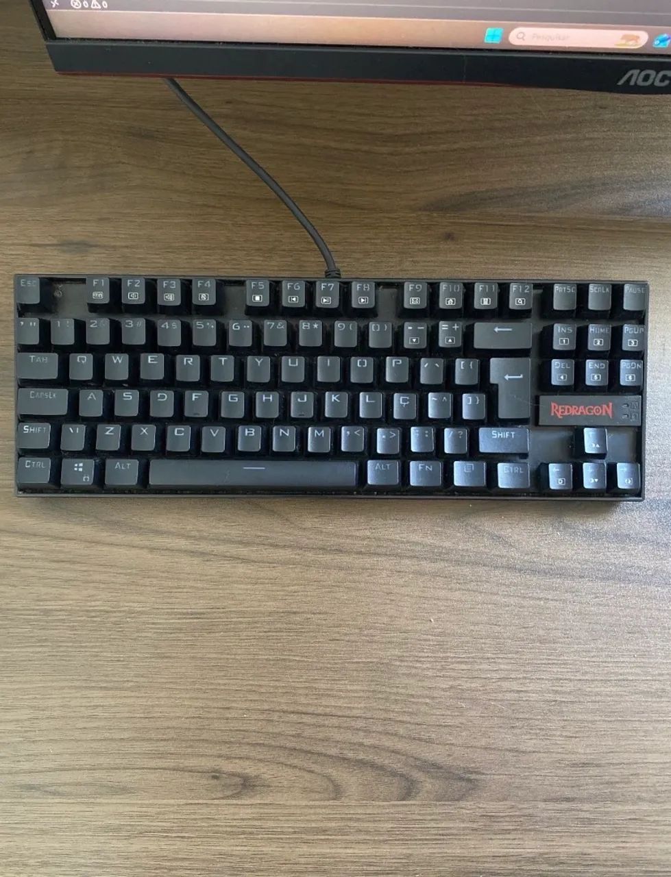 Teclado redragon s118 switch vermelho
