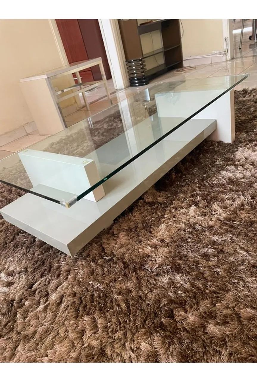 Conjunto  de 2 mesascentral e lateral laqueada