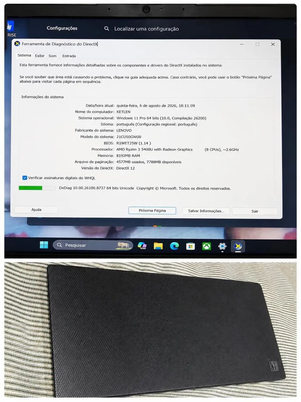 Notebook Lenovo ThinkPad E14 AMD Ryzen 3500U - Foto 2