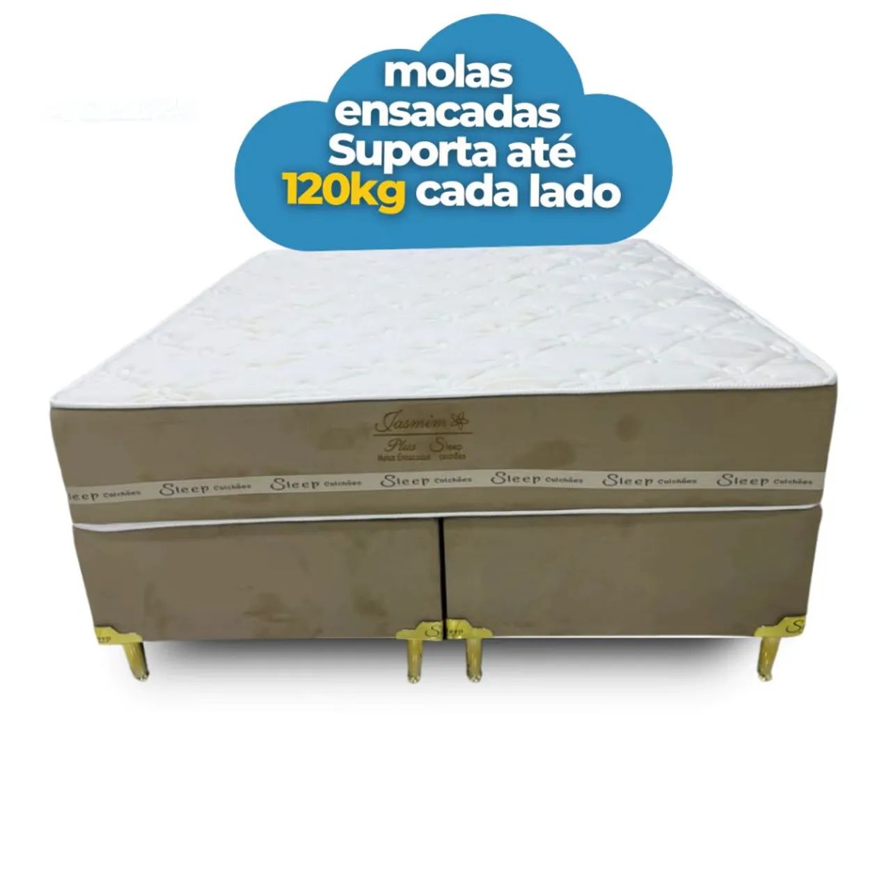 Conjunto Box Casal Queen - Jasmim Premium - Foto 4