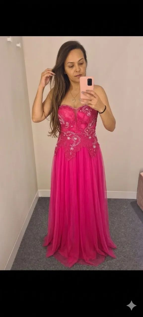 Vestido Rosa de festa (liquidação final de semana)