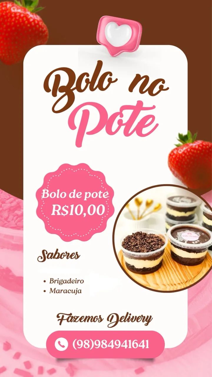 Bolo de pote 10,00