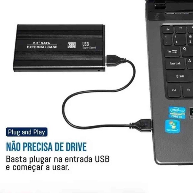 Case 2.5 Gaveta Externa Hd Sata Notebook Pc Xbox Usb - Foto 3