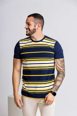 Gola Careca Listrada Masculina  - Foto 2