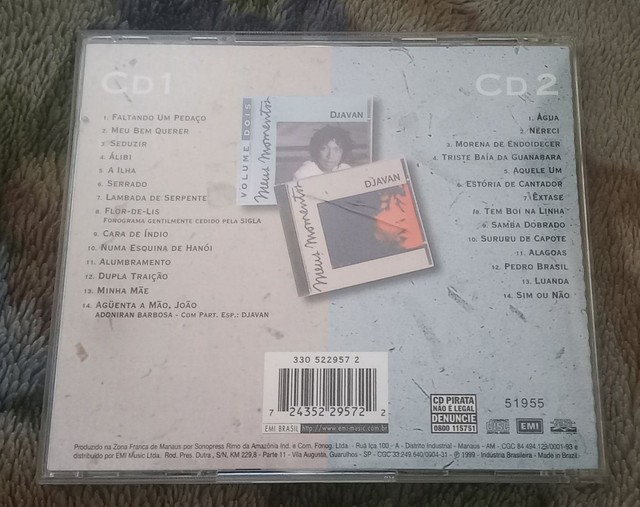 Cd duplo Djavan Meus momentos  - Foto 2