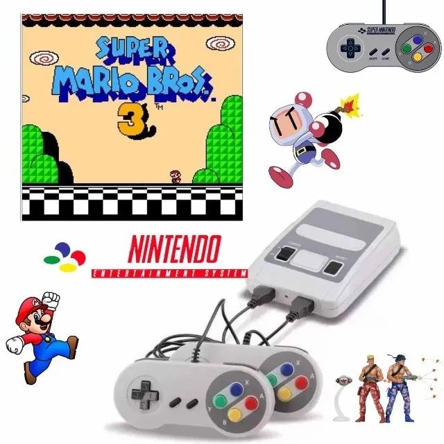 Video Game Retro Anos 80 E 90 620 Jogos 8 bits 2 Controles tipo nitend