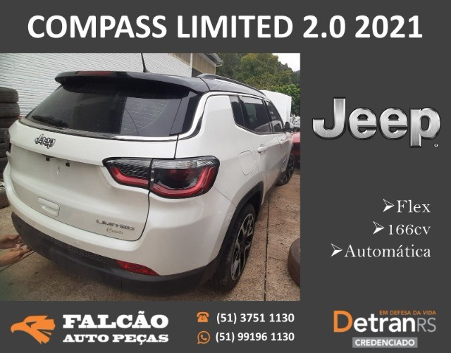 Jeep Compass limited F H 2020/2021 sucata em peças  - Foto 3