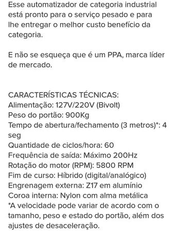 Motor Portão Eletrônico para Condomínio PPA - Foto 5