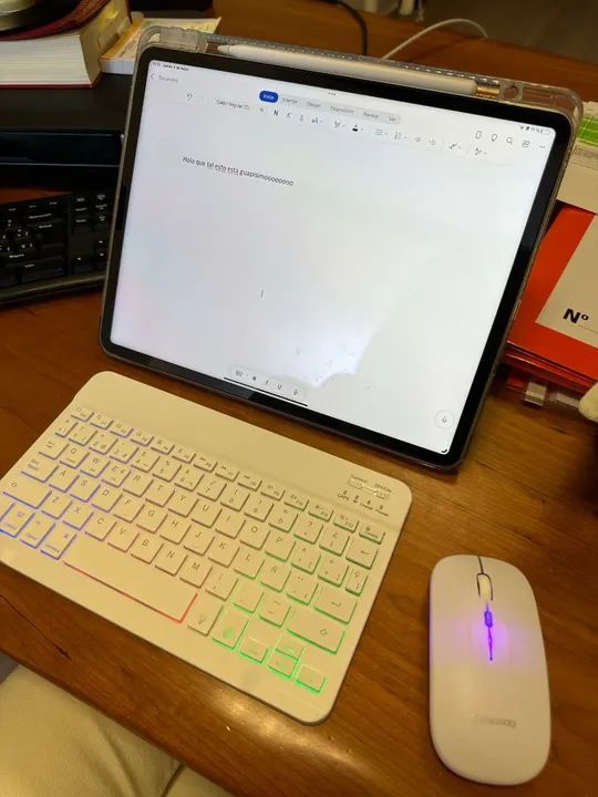 Teclado e Mouse Bluetooth RGB GANHE Suporte de BRINDE 