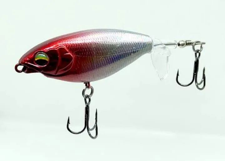 Kit 5 iscas artificiais wooper com hélice  - Foto 5